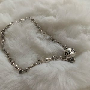 Silver Pandora Charm Bracelet